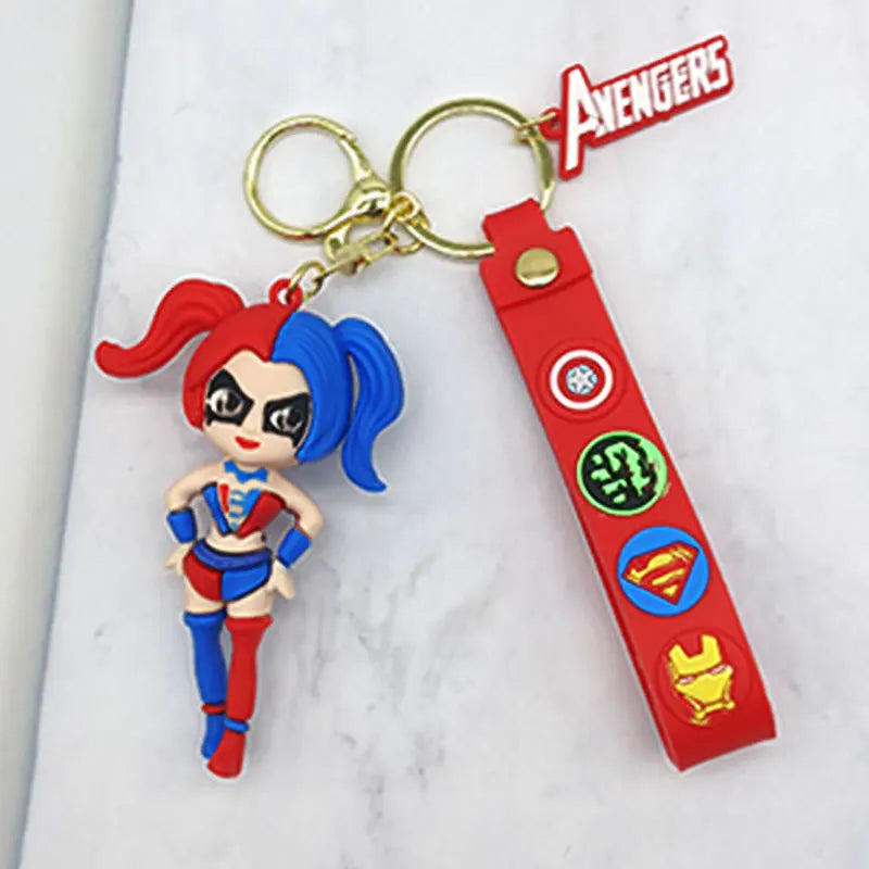 Fashion Cartoon Hero Girl Keychain