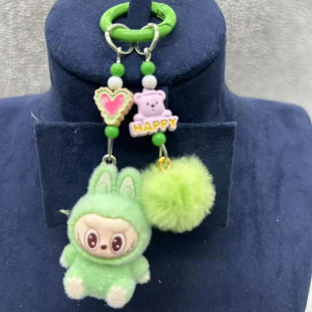 Labubu Resin Heart Keychain