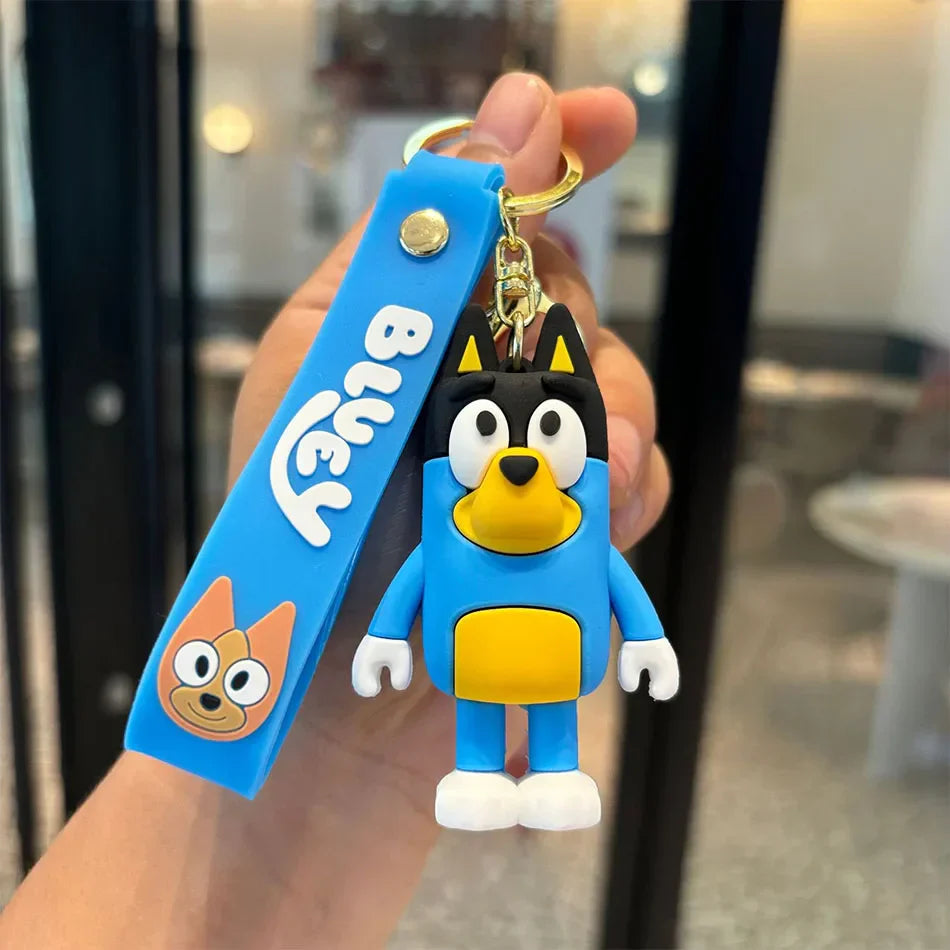 The Cutest Blue Dog Family Family Keychains