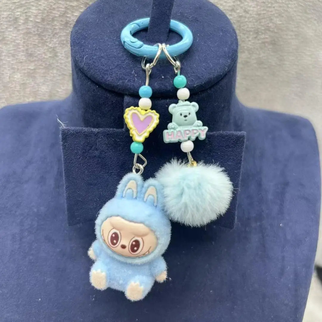 Labubu Resin Heart Keychain