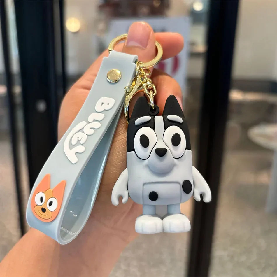 The Cutest Blue Dog Family Family Keychains