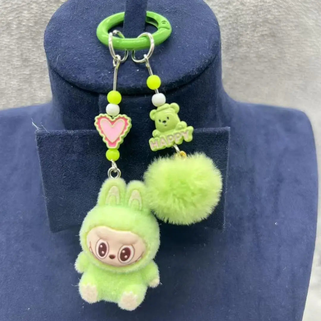 Labubu Resin Heart Keychain