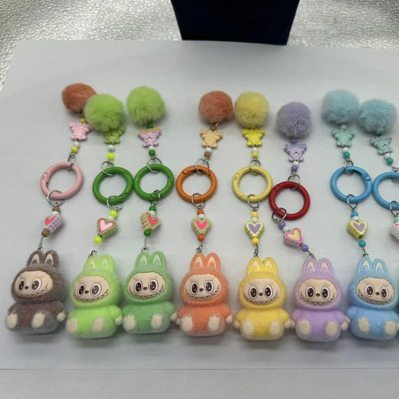 Labubu Resin Heart Keychain