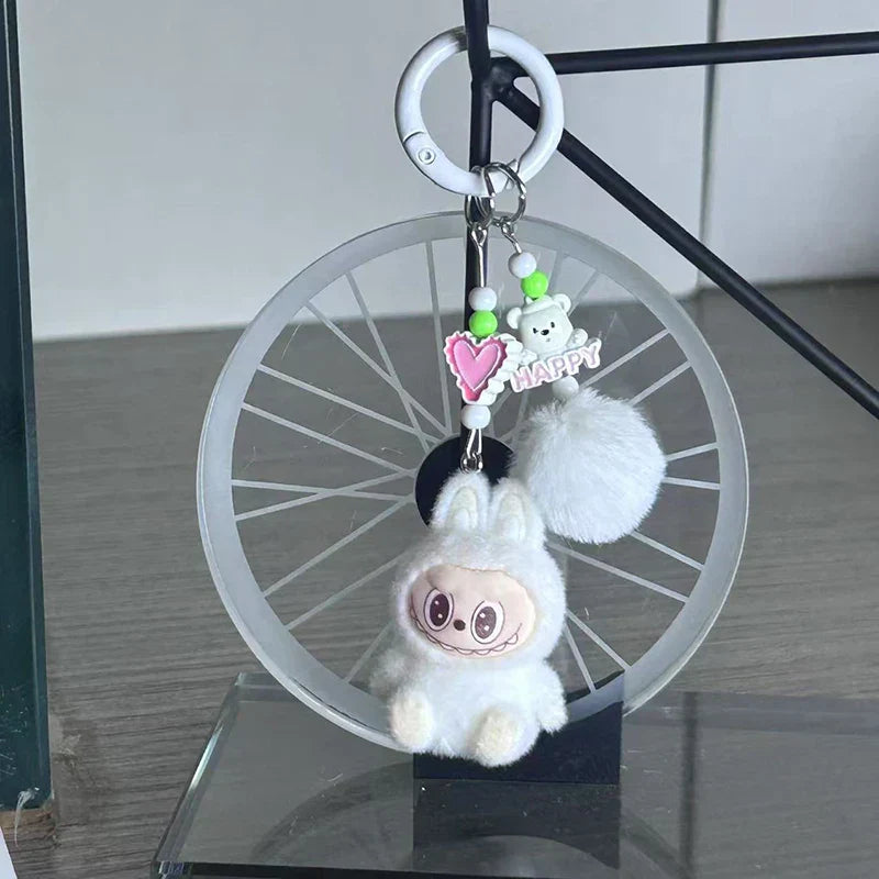 Labubu Resin Heart Keychain